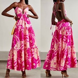 🌺🎉HP🎉🌺 NWT Farm Rio Tropical Groove Maxi Dress
